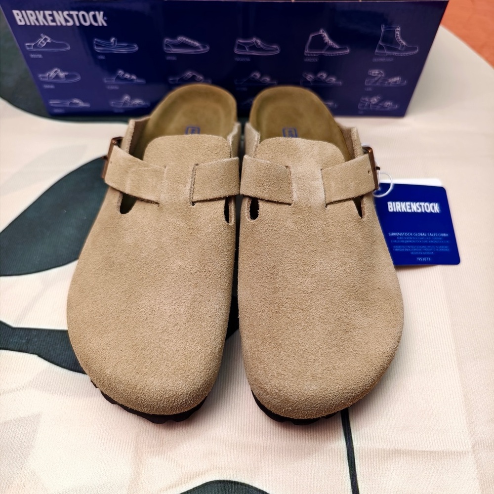 Birkenstock Boston narrow | Cork footbed and suede upper | New with tags